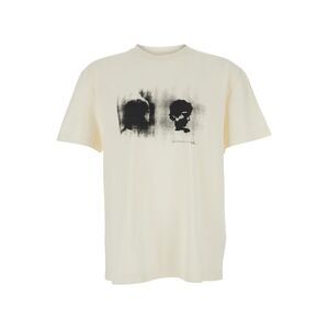 Tonywack Men White Crewneck T-Shirt With Print On The Front In Cotton Man